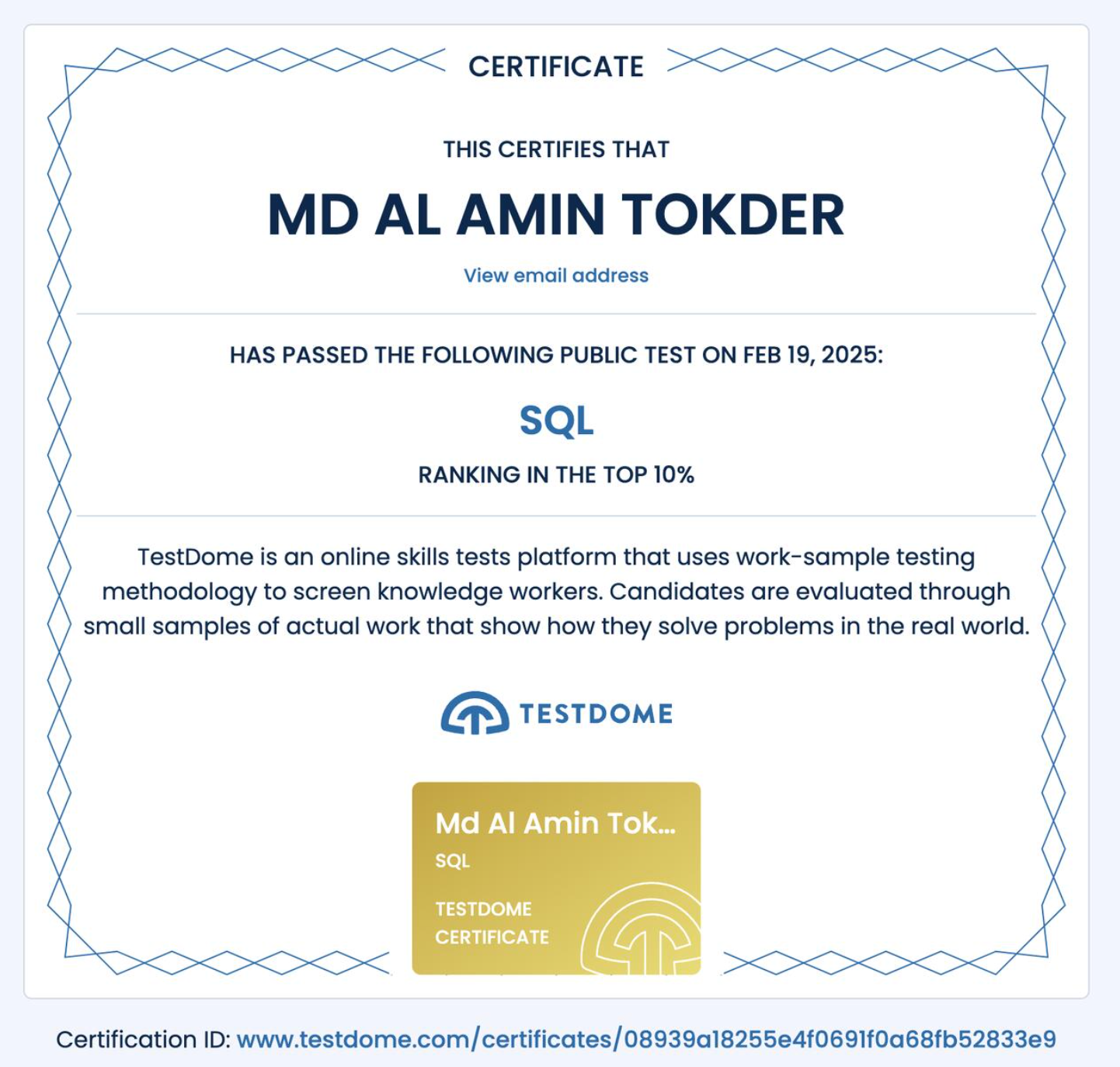 Oracle Professional Certified